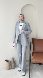 Belin Blazer Takım - Gri