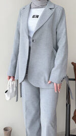 Belin Blazer Takım - Gri - Görsel 6