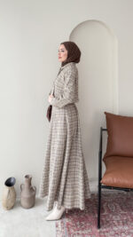 Mahra Ekose Takım - Kahve - Görsel 2