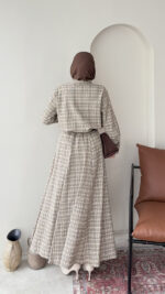 Mahra Ekose Takım - Kahve - Görsel 3