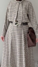 Mahra Ekose Takım - Kahve - Görsel 6