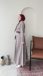 Mahra Ekose Takım - Bordo - Görsel 2