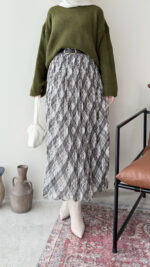 Oven Şifon Etek - Haki