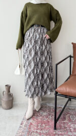 Oven Şifon Etek - Haki - Görsel 2