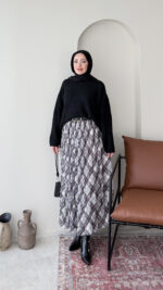 Oven Şifon Etek - Mor - Görsel 4