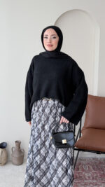 Oven Şifon Etek - Antrasit - Görsel 4