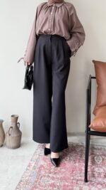 Macka Palazzo Pantalon – Siyah