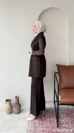 Penta Blazer Yelekli Takım – Kahve - Görsel 2