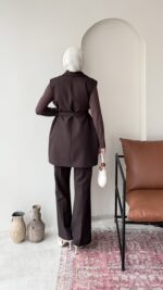 Penta Blazer Yelekli Takım – Kahve - Görsel 5