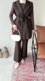 Penta Blazer Yelekli Takım – Kahve - Görsel 7