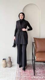 Penta Blazer Yelekli Takım – Siyah