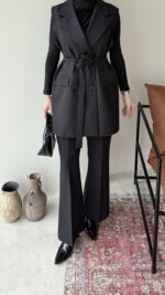 Penta Blazer Yelekli Takım – Siyah - Görsel 6