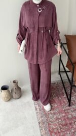 Yâde İpeksi Qupra Takım – Mürdüm - Görsel 6