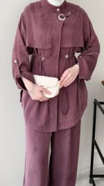 Yâde İpeksi Qupra Takım – Mürdüm - Görsel 7