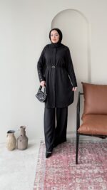 Bade Kemerli Takım - Siyah