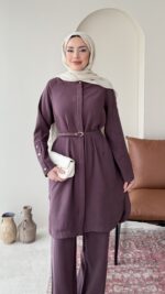 Bade Kemerli Takım – Mürdüm - Görsel 4