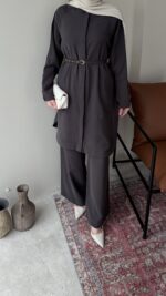 Bade Kemerli Takım – Kahverengi - Görsel 6