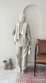 Petri Dikişli Modal Takım – Yeşil - Görsel 3