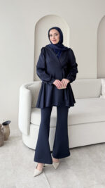 Pira Bağlamalı Scuba Takım - Lacivert - Görsel 2