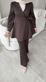 Pira Bağlamalı Scuba Takım - Koyu Kahve - Görsel 7