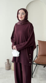 Ferna Çıtçıt Oyşo Takım - Bordo - Görsel 4