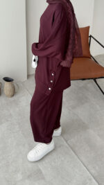 Ferna Çıtçıt Oyşo Takım - Bordo - Görsel 5