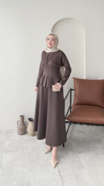 Peya Belden Bağlamalı Scuba Takım - Kahverengi - Görsel 2