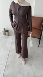 Pera Belden Bağlama Scuba Takım - Koyu Kahve - Görsel 5