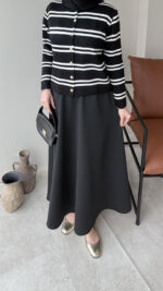 Çizgili Mini Hırka - Siyah - Görsel 3