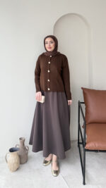 Love Mini Hırka - Kahve - Görsel 3