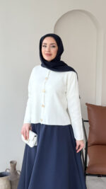 Love Mini Hırka - Ekru