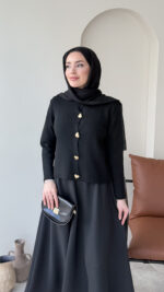 Love Mini Hırka - Siyah