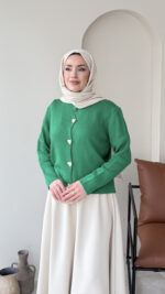 Love Mini Hırka - Yeşil