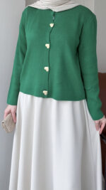 Love Mini Hırka - Yeşil - Görsel 3