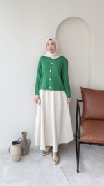 Love Mini Hırka - Yeşil - Görsel 4