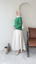 Love Mini Hırka - Yeşil - Görsel 5