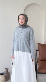 Love Mini Hırka - Gri