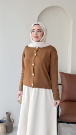 Love Mini Hırka - Kahve - Görsel 2