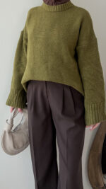 Hola Triko Kazak - Yağ Yeşili - Görsel 3