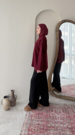 Hola Triko Kazak - Vişne - Görsel 6