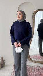 Hola Triko Kazak - Lacivert - Görsel 2