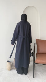 Olâ Kaşe Kaban - Lacivert - Görsel 3