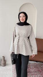 Ekose Scuba Sweat - Antrasit & Turkuaz