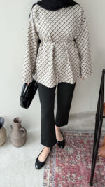 Ekose Scuba Sweat - Antrasit & Turkuaz - Görsel 3