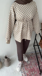 Ekose Scuba Sweat - Tarçın - Görsel 4