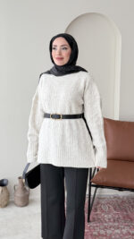 Mişa Triko Kazak - Taş - Görsel 2