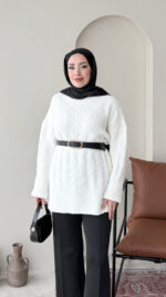 Mişa Triko Kazak - Beyaz