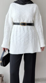 Mişa Triko Kazak - Beyaz - Görsel 3