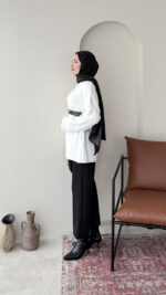 Mişa Triko Kazak - Beyaz - Görsel 6