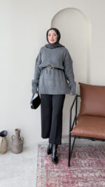 Mişa Triko Kazak - Antrasit - Görsel 4